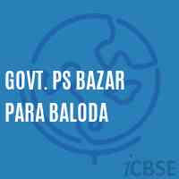 Govt. Ps Bazar Para Baloda Primary School Logo