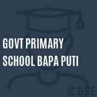 Govt Primary School Bapa Puti Logo