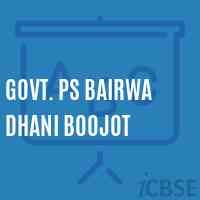 Govt. Ps Bairwa Dhani Boojot Primary School Logo