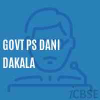 Govt Ps Dani Dakala Primary School Logo