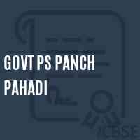 Govt Ps Panch Pahadi Primary School Logo