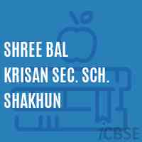 Shree Bal Krisan Sec. Sch. Shakhun Secondary School Logo