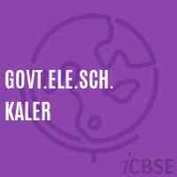 Govt.Ele.Sch. Kaler Primary School Logo