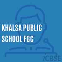Khalsa Public School Fgc Logo