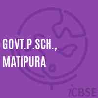 Govt.P.Sch., Matipura Primary School Logo