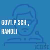 Govt.P.Sch., Ranoli Primary School Logo