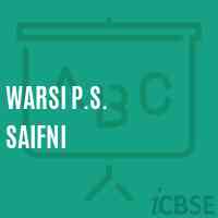 Warsi P.S. Saifni Primary School Logo