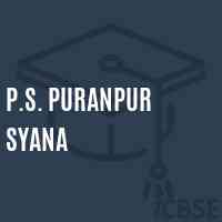 P.S. Puranpur Syana Primary School Logo