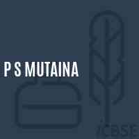 P S Mutaina Primary School Logo