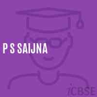 P S Saijna Primary School Logo