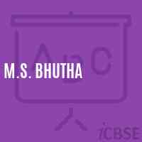 M.S. Bhutha Middle School Logo
