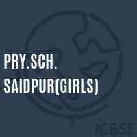 Pry.Sch. Saidpur(Girls) Primary School Logo