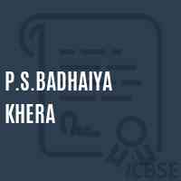 P.S.Badhaiya Khera Primary School Logo