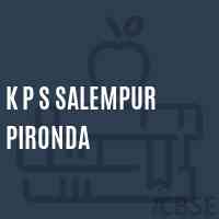 K P S Salempur Pironda Primary School Logo