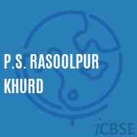 P.S. Rasoolpur Khurd Primary School Logo