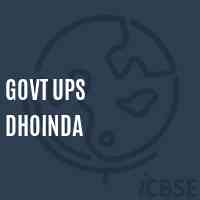 Govt Ups Dhoinda Middle School Logo