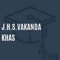 J.H.S.Vakanda Khas Middle School Logo