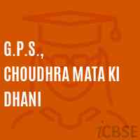 G.P.S., Choudhra Mata Ki Dhani Primary School Logo
