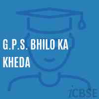 G.P.S. Bhilo Ka Kheda Primary School Logo