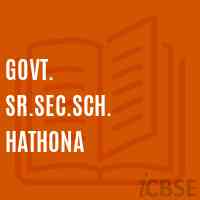 Govt. Sr.Sec.Sch. Hathona High School Logo