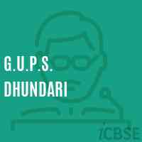 G.U.P.S. Dhundari Middle School Logo