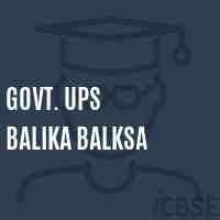 Govt. Ups Balika Balksa Middle School Logo