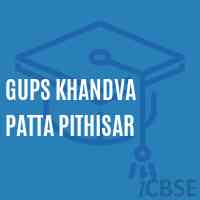 Gups Khandva Patta Pithisar Middle School Logo