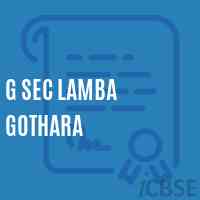G Sec Lamba Gothara Secondary School Logo