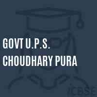 Govt U.P.S. Choudhary Pura Middle School Logo