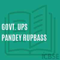 Govt. Ups Pandey Rupbass Middle School Logo