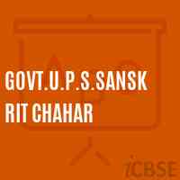 Govt.U.P.S.Sanskrit Chahar Middle School Logo