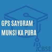 Gps Sayoram Munsi Ka Pura Primary School Logo
