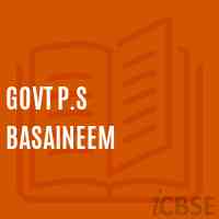 Govt P.S Basaineem Primary School Logo