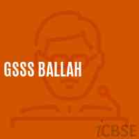 Gsss Ballah High School Logo