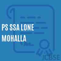 Ps Ssa Lone Mohalla Primary School Logo