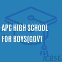 Apc High School For Boys(Govt Logo