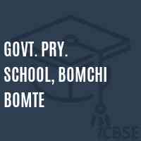 Govt. Pry. School, Bomchi Bomte Logo