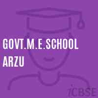 Govt.M.E.School Arzu Logo