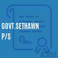 Govt.Sethawn P/s Primary School Logo