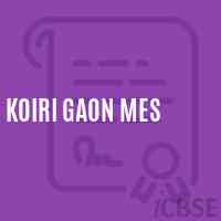 Koiri Gaon Mes Middle School Logo