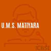 U.M.S. Matiyara Middle School Logo