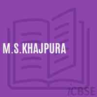 M.S.Khajpura Middle School Logo