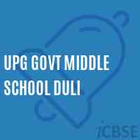 Upg Govt Middle School Duli Logo