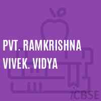 Pvt. Ramkrishna Vivek. Vidya Primary School Logo
