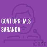 Govt Upg .M.S Saranda Middle School Logo