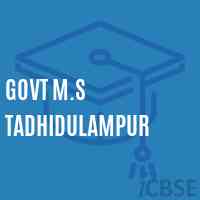 Govt M.S Tadhidulampur Middle School Logo