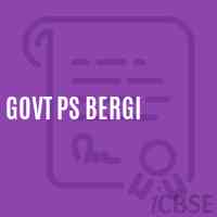 Govt Ps Bergi Primary School Logo