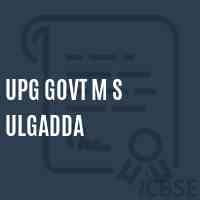 Upg Govt M S Ulgadda Middle School Logo