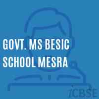 Govt. Ms Besic School Mesra Logo