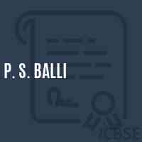 P. S. Balli Primary School Logo